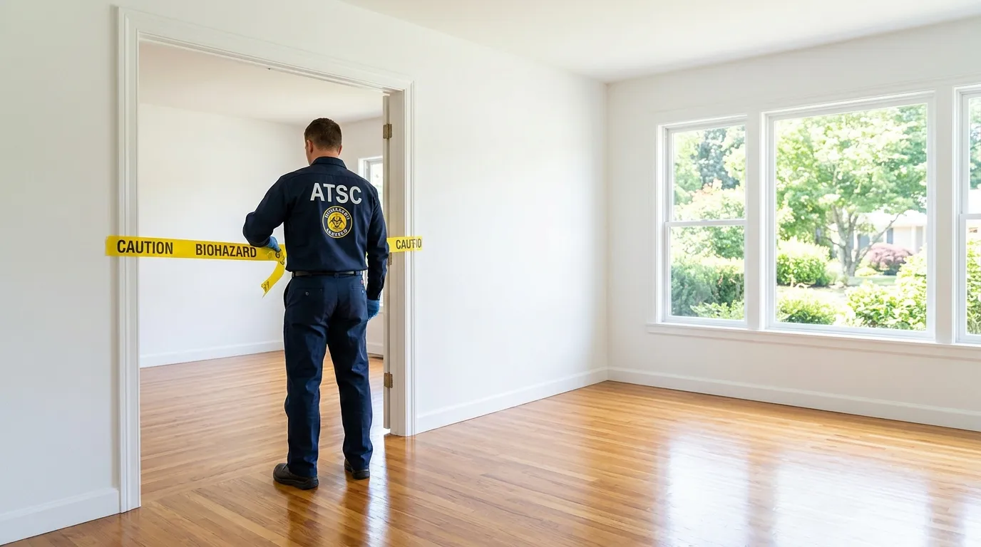 Certified biohazard cleanup crew performing Decomposition Cleanup in Samsula-Spruce Creek